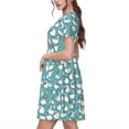 thumbnail image 2 of Balery Cartoon Funny Goose Vestidos sueltos de manga corta para mujer, vestidos de verano 2025, vestidos casuales de corte A con vuelo., 2 of 6