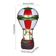 thumbnail image 3 of Bfogop LED Christmas Decorations Hot Air Balloon Fireplace Miniature Resin Ornaments Village Holiday Tabletop Decor Light Up Christmas Santa Claus Collectible Figurines Housewarming Gift, 3 of 5