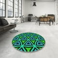 thumbnail image 4 of Ahgly Company Machine Washable Indoor Square Transitional Midnight Gray Area Rugs, 7' Square, 4 of 7