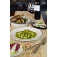 thumbnail image 3 of Tuxton China  Emerald 9.5 in. x 7.5 in. Narrow Rim Oval Platter - American White with Green Speckle  - 2 Dozen, 3 of 3
