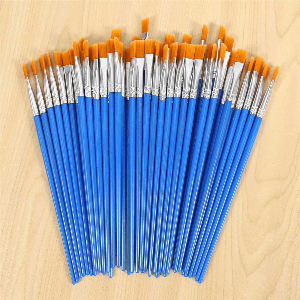 Paint Brushes Set 400 Pcs Kids Nylon Flat Hair Small Oil Watercolor Artist Painting Kits Bulk for Children