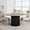 Gray, variant on 47-Inch Black Round Dining Table for 4-6 People, Modern Fluted MDF + Metal Base Kitchen Table, Sturdy Circle Dining Room Furniture