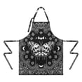 thumbnail image 2 of Black Gothic Skull Butterfly Pattern Apron-Garden Aprons for Women with Pockets-Cotton Linen Waterproof Kitchen Cooking Gardening Aprons Adjustable for Kitchen,Cooking,BBQ and Salon 33x27 Inch, 2 of 7