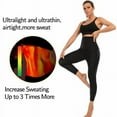 thumbnail image 5 of Women Sauna Sweat Pants Hot Thermo Slimming Workout Leggings High Waist Fitness Exercise Training Yoga Shorts Capris Leggings, 5 of 6