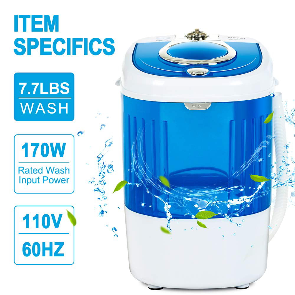 KUPPET Mini Portable Washing Machine for Compact Laundry, 7.7lbs Capacity,  Small Semi-Automatic Compact Washer 