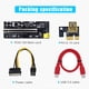 thumbnail image 4 of Methold Placa Exender PCI-E 1x a 6x, módulo de tarjeta USB 3,0 de 6 pines, adaptador de placa base de PC de escritorio con indicador LED, minero Electrónica miscelánea Ranura negra + cable rojo, 4 of 5