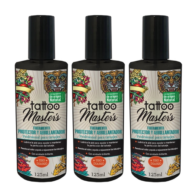 Tattoo Master´s protector-abrillanta p/tatuaje 125ml c/u - 3 piezas Tattoo Master´s Cuidado del Tatuaje
