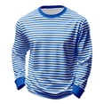 thumbnail image 5 of Krdevn Women's Striped Crew Neck Long Sleeve Tee Soft Breathable Casual Daily Wear Top,M, 5 of 5