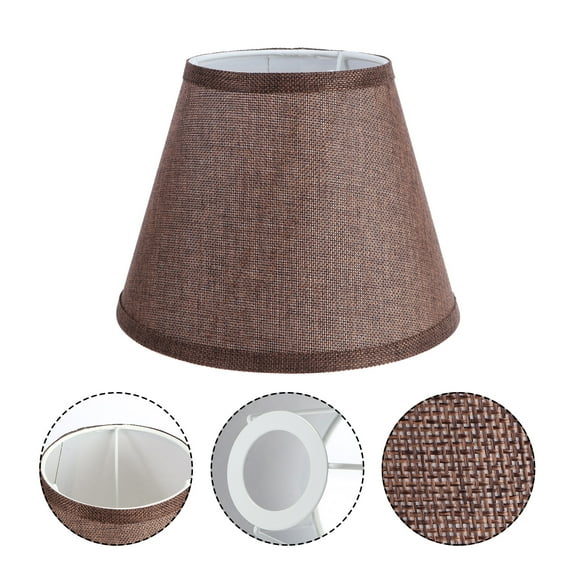 Omeite Coffee-colored table lamp shade suitable for E27 lamp socket (middle hole 4CM)