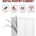 thumbnail image 5 of IKIMI 72" Metal Kitchen Pantry Cabinet, Freestanding Cupboard with Adjustable Shelves and 2 Drawers, Tall Storage Cabinet for Kitchen, Living Room or Laundry Room, White, 5 of 9