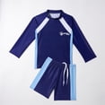 thumbnail image 5 of Piuwrlz Kids Swimsuit Girls Swimming Suit Sets Long Sleeves Swimwear Navy Size 3-5 Years, 5 of 6