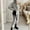 Gray, variant on Lenago Two Piece Outfits Sweatsuits Sets Solid Hooded Long Sleeved Sweater Casual Two-piece Long Sleeved Hooded Suit Workout Joggers Suit