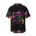 thumbnail image 7 of Picia Mardi Gras with Flamingo Men's Linen Shirts Short Sleeve Cuban Beach Shirts Casual Shirts Button Down Shirt for Men Beach Summer Wedding Shirt-4X-Large, 7 of 7