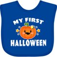 thumbnail image 3 of Inktastic My First Halloween with Pumpkin and Stars Boys or Girls Baby Bib, 3 of 4