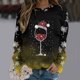 thumbnail image 2 of Gibobby Sudaderas para mujer Sudadera de manga larga con cuello redondo y estampado de copa de para mujer Top informal(Amarillo,M), 2 of 4