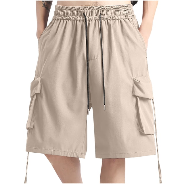 pstuiky Pantalones cortos para hombre, Pantalones casuales lisos para hombre, pantalones cortos deportivos de gimnasio con cintura con cordón y bolsillo Pantalones cortos de baloncesto