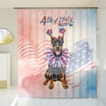 thumbnail image 3 of 4th of July Doberman Pinscher Celebrates Independence Day Shower Curtain Doberman Dog Lover Gifts Waterproof Bathroom Bathtub Curtain - 12010, 3 of 5