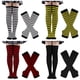 thumbnail image 5 of Sonducket Calcetines por encima de la rodilla para muslos gruesos, fáciles de usar y fabricados con poliéster, muslos gruesos, medias largas Medias verde y blanco, 5 of 5