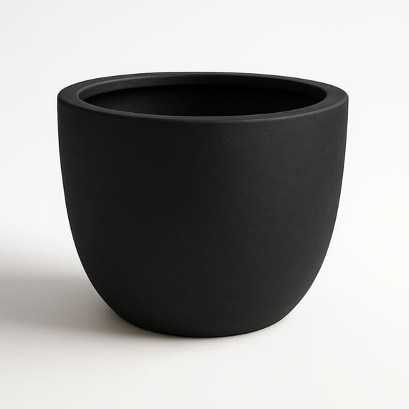 LeisureMod Dahlia Mid-Century Tapered Round Planter, Fiberstone & MgO Clay, Indoor/Outdoor Plant Pot