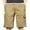 Yellow, variant on Lovskoo Cargo Shorts for Men Trendy Multi Pockets Casual Summer Solid Color Zipper Shorts Drawstring Cuffs Pants Khaki
