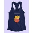 thumbnail image 3 of Good Morning French Fries Racerback Tank Women -Image by Shutterstock, Female Small, 3 of 4