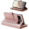 thumbnail image 3 of Google Pixel 6 Phone Case Wallet for Women Men with Crossbody Strap Lanyard,Google Pixel 6 Wallet Case with Card Holer,Zipper Pocket PU Leather Phone Case for Pixel 6, 6.4 Inch, Rosegold, 3 of 18