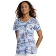 thumbnail image 7 of Tooniforms Scrubs Top For Women V-Neck Print TF633, 7 of 7