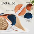 thumbnail image 3 of Navy Blue Burnt Orange Pillow Protectors with Zipper Standard Size, Abstract Contemporary Geometric Soft Brushed Breathable Throw Pillow Covers, Pillowcase for Couch Sofa Bedroom Living Room 20"x26", 3 of 9