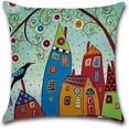 thumbnail image 3 of Fundas De Cojines Con Estampado De Árboles Decorativos, 45x45 Cm, ​​Juego De 4, Regalo Con Patrón De Colores, 3 of 5