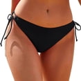 thumbnail image 2 of Ahabrexf Bikini Bottoms for Women Polyester Print Swim Shorts Regular Length 1Pc, 2 of 4