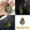 thumbnail image 6 of Renewold Sunflower Leopard Print Green 11 PCS Car Seat Covers Set with Universal Steering Wheel Cover, Non-Slip Seat Protector, Seat Belt Straps, Cup Holder, Key Chains Car Interior Accessories, 6 of 7