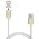 thumbnail image 2 of Cable USB Lightning LED magnético Cable de carga de alta velocidad para teléfono inteligente para Iphone (dorado), 2 of 9
