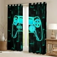 thumbnail image 2 of Erosebridal Boys Gamepads Curtains for Living Room,Video Game Blackout Curtains Set of 2 (38x45),Geometric Plaid Curtains and Drapes (38x45),Buffalo Bedroom Decorative, 2 of 6