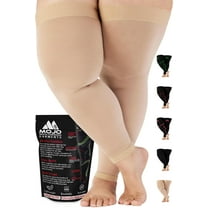 Extra Wide Unisex Footless Compression Thigh High for DVT 20-30mmHg - Beige, 5XL