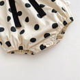 thumbnail image 5 of LYMAYTER‌ 3-24M‌‌‌ Infant Newborn Baby Girl Summer Romper Polka Dot Bow Detail Essential One-Piece, 5 of 8