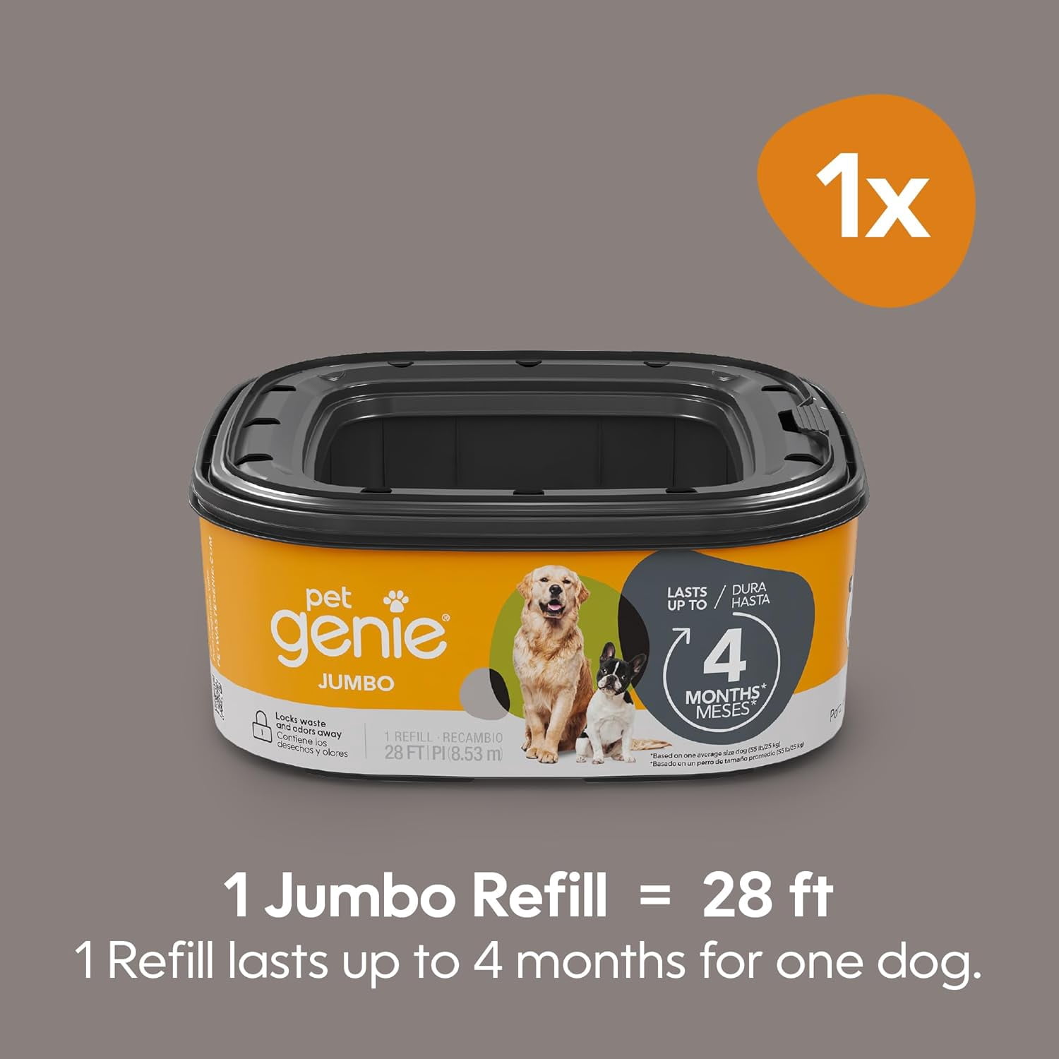 Jumbo refill 1-pack – Up to 4 months of supply - Ultimate odor control dog poop bags