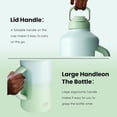 thumbnail image 3 of BOTTLE BOTTLE Insulated Water Bottle 64 oz with Straw and Dual-use Lid Stainless Steel Water Bottle with Handle Insulated Jug for Sports green gradient, 3 of 7