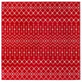 thumbnail image 4 of Unique Loom Tribal Trellis Collection Area Rug - Alaoui (10' Square Burgundy Red/Ivory), 4 of 11