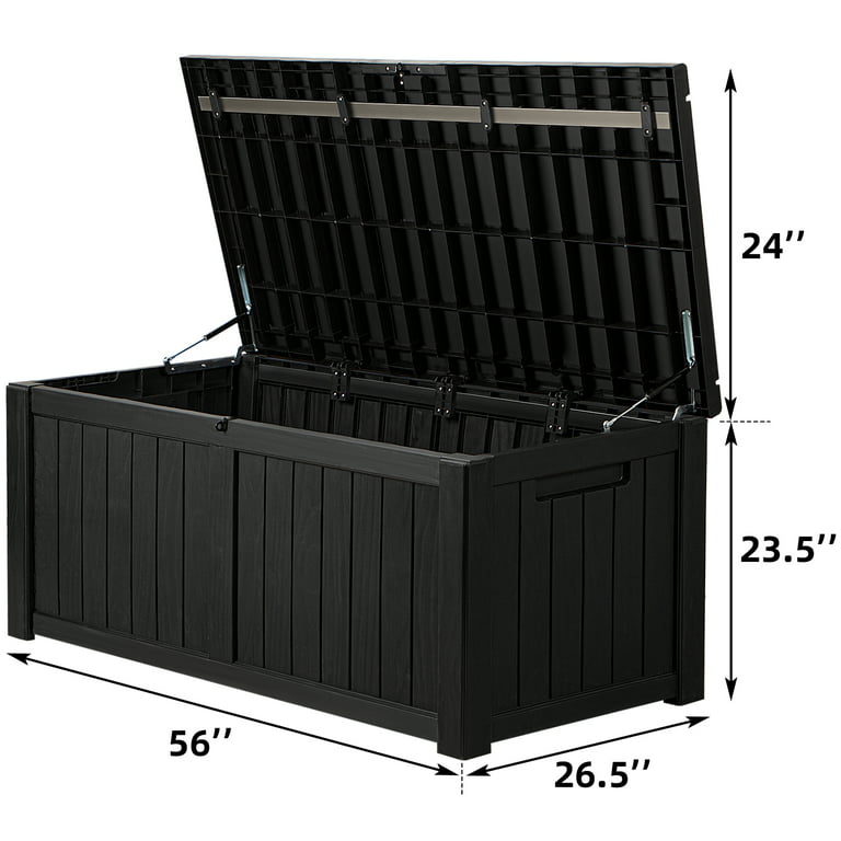 Alfresco Black Outdoor Storage Box