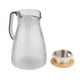 thumbnail image 2 of Botella de agua fría, tetera, 1,5 l, mango cómodo, fácil de limpiar, con tapa de bambú, jarra para nevera para agua fría y caliente Gris, 2 of 9