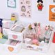 thumbnail image 2 of Caja de almacenamiento de maquillaje, cajón de papelería, soporte cosmético, organizador de mesa de oficina Feliz Sencillez, 2 of 5
