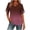Wine, variant on yillto Womens V Neck Tops Short Sleeve Gradient Fashion Blouse Summer Loose Business Dressy Tunic Shirts
