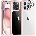 thumbnail image 1 of TAURI Funda para iPhone 13 Pro, [5 en 1] 1X Funda Transparente, [No Amarilla] con 2X Protector de Pantalla + 2X Protector de Lente de Cámara, [Protección de Grado Militar] Funda Delgada para iPhone 13, 1 of 4