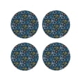 thumbnail image 1 of Vsdgher Bicycle Colorful Print Leather Coasters for Drinks, Durable Drink Coasters 4 Set for Tabletop Protection, Luxurious Home Décor and Housewarming Gift-Round Shape, 1 of 6