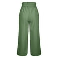 thumbnail image 6 of Kmdttou Women Summer Comfortable Casual Slim High Waist Solid Color Cotton Linen Pocket Pants, 6 of 7