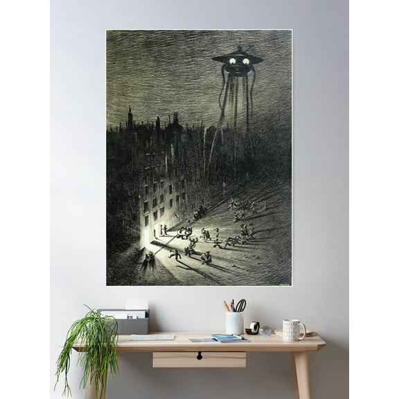 The War Of The Worlds (1906) Poster Wall Art, Modern Wall Decor For Living Room Bedroom, 8x12 UNFRAMED