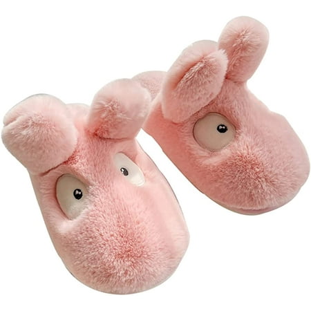 

PIKADINGNIS Cute Animal Slipper Fleece Plush Winter Warm House Sandal Memory Foam Shoes