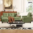 thumbnail image 2 of Soscana Sectional Sofa Set with Storage Ottoman and Accent Chair,Living Room 3 Seat L Shaped Couch and Single Chair Armchair,Living Room Furniture Set for Home Apartment Office Studio, 2 of 8