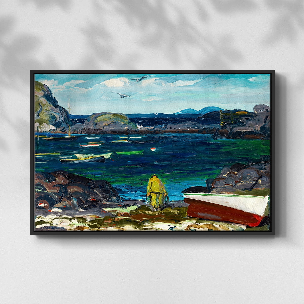 Vintage Landscape-CXVIII By Wexford Home Framed in Black Wood Gallery Wrapped Canvas 17 in. x 25 in.