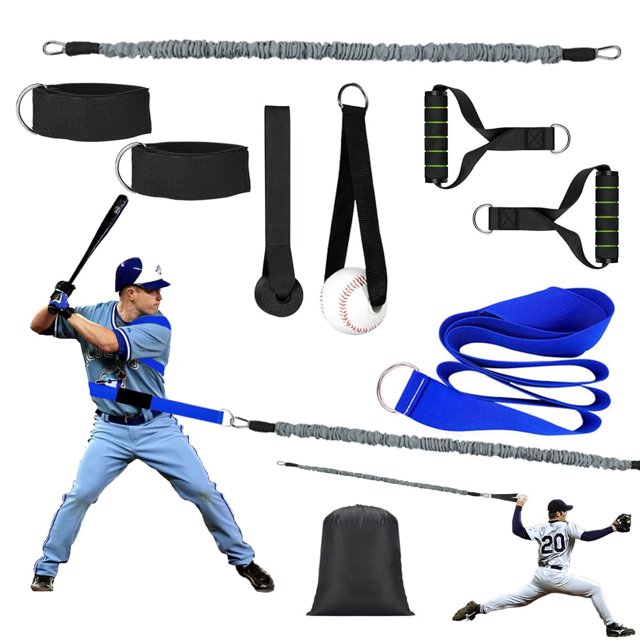 Davllin Set de entrenamiento con banda de resistencia para béisbol de 120 cm